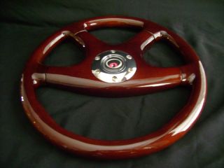 New 14 Dark Walnut Wood Grain Steering Wheel