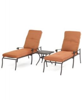 Chateau Outdoor Patio Furniture, 3 Piece Chaise Set (2 Chaise Lounges