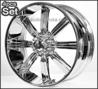 30 Wheels Rims for Chevy Ford 8LUG H2 Hummer Chrome w Huge Size Lip