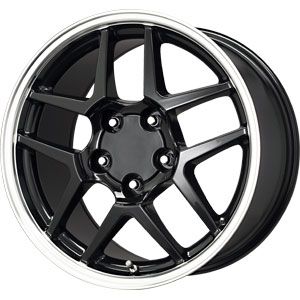 New 17X9.5 5 120.65 Z06 Replica Wheels Black Machined Wheels/Rims