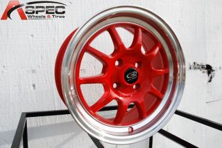 16x7 Rota GT3 4x100 40 Royal Red Wheel Fits Civic Integra CRX Yaris