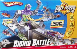 Hot Wheels Trick Tracks Bionic Battle New
