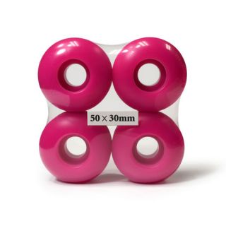 Best Deal of Blank 50mm Solid Pink Skateboard Wheels Set of 4