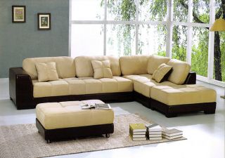 Microfiber By cast Leather Sectional Sleeper Ottoman Table on wheels