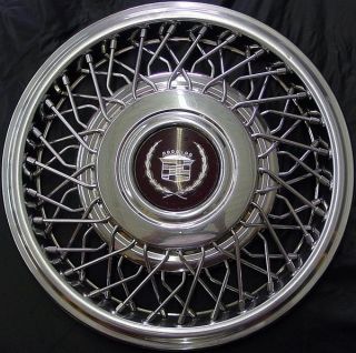 89 93 Cadillac 15 2054 Wire Wheel Cover Wire Hubcap GM Part 25558104