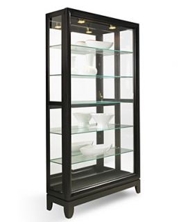 Dual Slide Contemporary Curio Cabinet