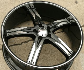 Devino Flawless 762 22 Black Rims Wheels Nissan Altima 02 Up 22 x 8 5