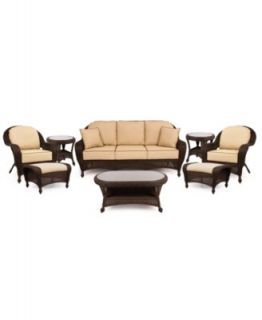 Monterey Outdoor Patio Furniture, 8 Piece Seating Set (1 Sofa, 2