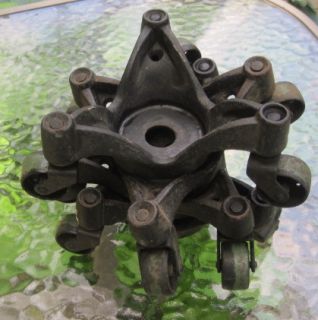 Set of 4 Vtg Cast Iron Moving Casters Stove Furniture Cabinet