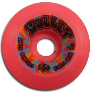Santa Cruz Bullet Church Glass Skateboard Wheels 60mm 97A Pink