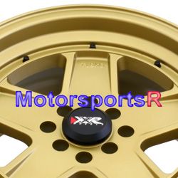 15 15x8 XXR 532 Flat Gold Wheels Rims Deep Dish 4x100 00 05 Toyota Mrs