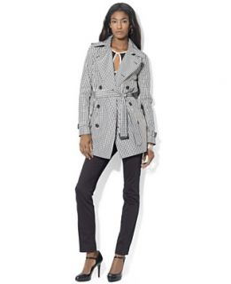 MICHAEL Michael Kors Coat, Double Breasted Belted Animal Print Trench