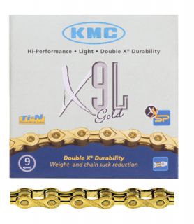 KMC X9L 9 Speed Road Bike Bicycle Chain Gold 116 Links