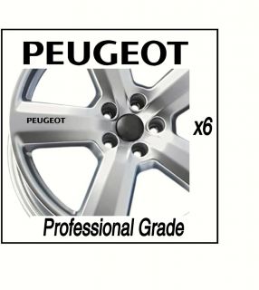 Peugeot wheel decals x6 ( one for the spare wheel and another for