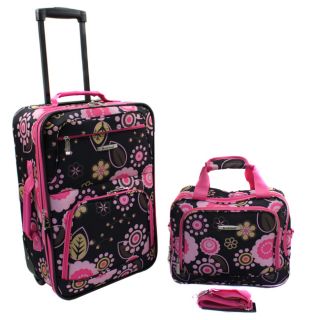 Rockland Rio Upright Carry on Tote 2 Piece Luggage Set Pucci
