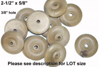 100 Pcs 2 1 2 x 5 8 Wooden Toy Faced Wheel Craft Model Wood