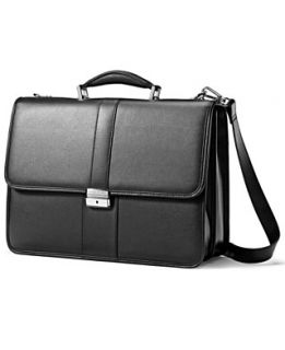 Samsonite Flapover Briefcase, Leather Laptop Friendly Business Case