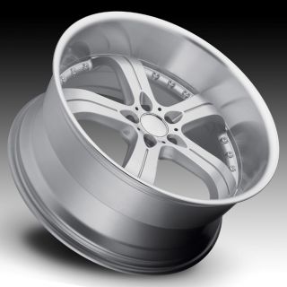 MRR GT4 22x9 5 5x120 18 Silver Machined Rims Wheels