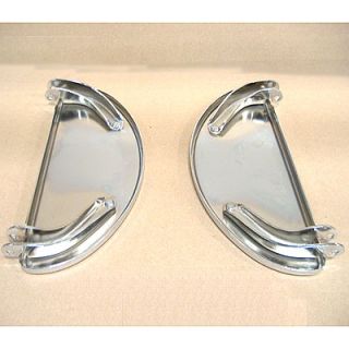 Chrome Solid Oval Floorboards for 1940 84 4 SPD Harley
