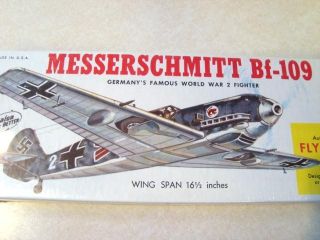 Guillows Messerschmitt BF 109 Model Airplane Kit New in Box