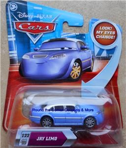Disney Pixar Cars 2 Jay Limo 122 Diecast Car Lenticular Eyes Very Hard