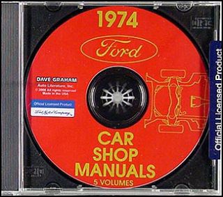 1974 Ford Shop Manual CD Torino Ranchero Mustang II Maverick Galaxie