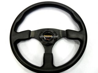 New 14 PU Sport Racing Steering Wheel Horn Button