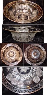 FABULOUS BLACK STARR & FROST STERLING BOWL IN THE PAIRPOINT BUTTERFLY