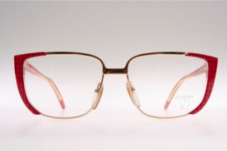 Big Red Golden Combi Lady`s Eyeglasses by Valentino Mod 133 B6W