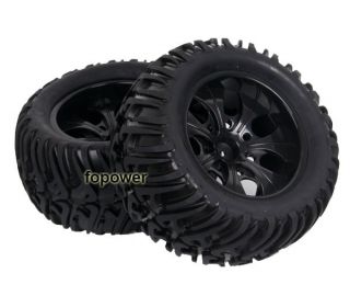 4pcs RC Rubber Sponge Tires Tyre Wheel Rim HSP 1 10 Monster Bigfoot