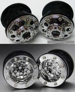 Mudrock Challanger Beadlock Wheels 4 w Scale Ring AX10 CR 01