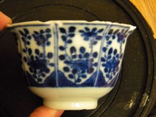 Antique Chinese Blue and White Bowl Kangxi Marked