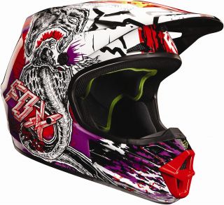 Fox Racing V1 Pestilence Youth Helmet Black Motocross All Sizes 04527