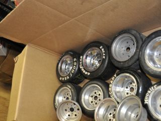 Quarter 1 4 Scale RC Metal Rims and Tires Lot Dragster