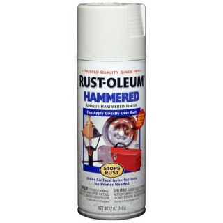 Rustoleum 12 oz White Hammered Spray Paint 248072 Set of 6