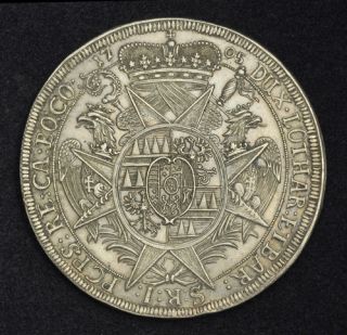 1705, Olmutz, Charles III of Lorraine. Beautiful Silver Thaler Coin. R