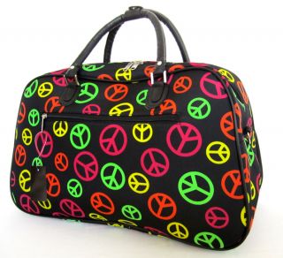 20 Duffel Tote Bag Luggage Travel Overnight Case Multi Color Peace