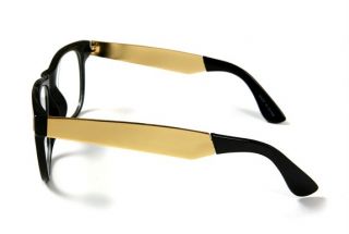 New Black Gold Frame Wayfarer Eye Glasses Choi Daniel KPOP Women Men 4