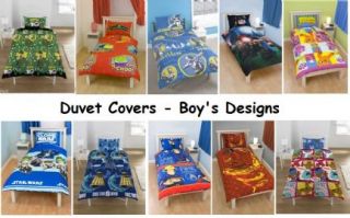 Kids Novelty Character Bedding Single Bed Duvet DOONA Cover Set Select