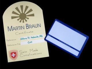 Martin Braun Selene FC with Meteorite Dial   18K Rose Gold   Papers