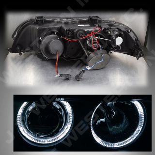 97 00 BMW E39 528i 540i Dual Halo Halogen Type Projector Headlights