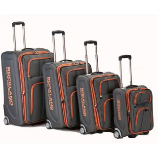 Rockland Luggage Varsity Polo Equipment 4 Piece Luggage Set Charcoal