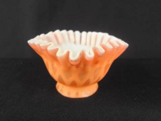 1880s Apricot Pink Mother of Pearl Miniature Kerosene Oil Shade