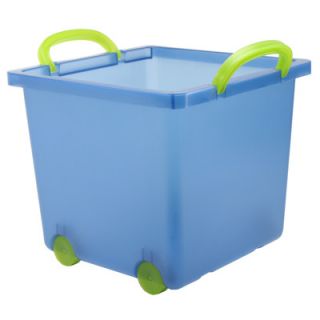 Quart Plastic Stacking Basket Storage Container Wheels 6 Pack