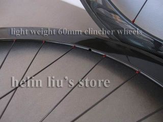 60mm Clincher Carbon Wheels with Light Weight Novatec Hub A291SB