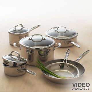 Network 10 PC Tri Ply Stainless Steel Cookware Set $399 MSRP