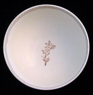 Wedgwood Botanical Creamware Transferware Tea Waste Bowl 1878