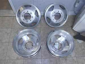99 04 Ford F350 SD 16x6 Forged Aluminum Dually Wheels
