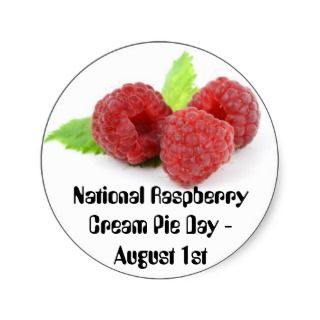 08 01 National Raspberry Cream Pie Day Sticker