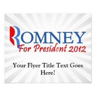 Mitt Romney For President 2012 Flyer Design
